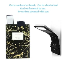 Portable LED Reading Book Light With Detachable Flexible Clip USB Rechargeable light flashlight reding lamp eyes protection bed portable led clip on reading lights 3 brightness rechargeable with usb cable flexible gooseneck dimmable book lamp for table bed