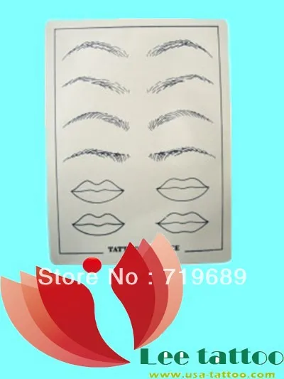 

Free shipping 10pcs Permanent Makeup Eyebrow/Lip tattoo Practice Skin For Beginners Excellent Tattoo Eyebrow Supply