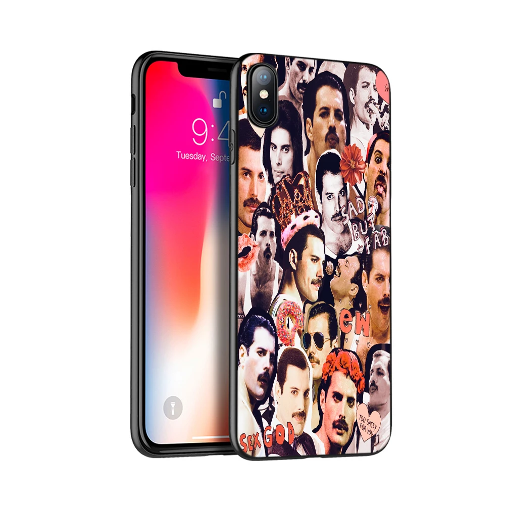 Черный чехол ТПУ для iphone 5 5s se 6 6s 7 8 plus x 10 силиконовый чехол для iphone XR XS 11 pro MAX чехол Фредди Меркури Queen band - Цвет: 17977