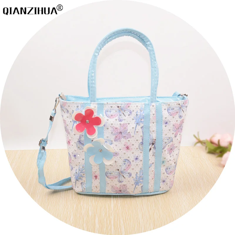 New Cute Tote Bag For Children Baby Handbag PU Butterfly Printing Women ...