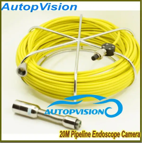 

20m cable Diameter 23mm Pipe Drain Sewer Inspection Camera Head 12pcs Adjusting LED Lights,Pipeline Plumbing Snake Camera Head