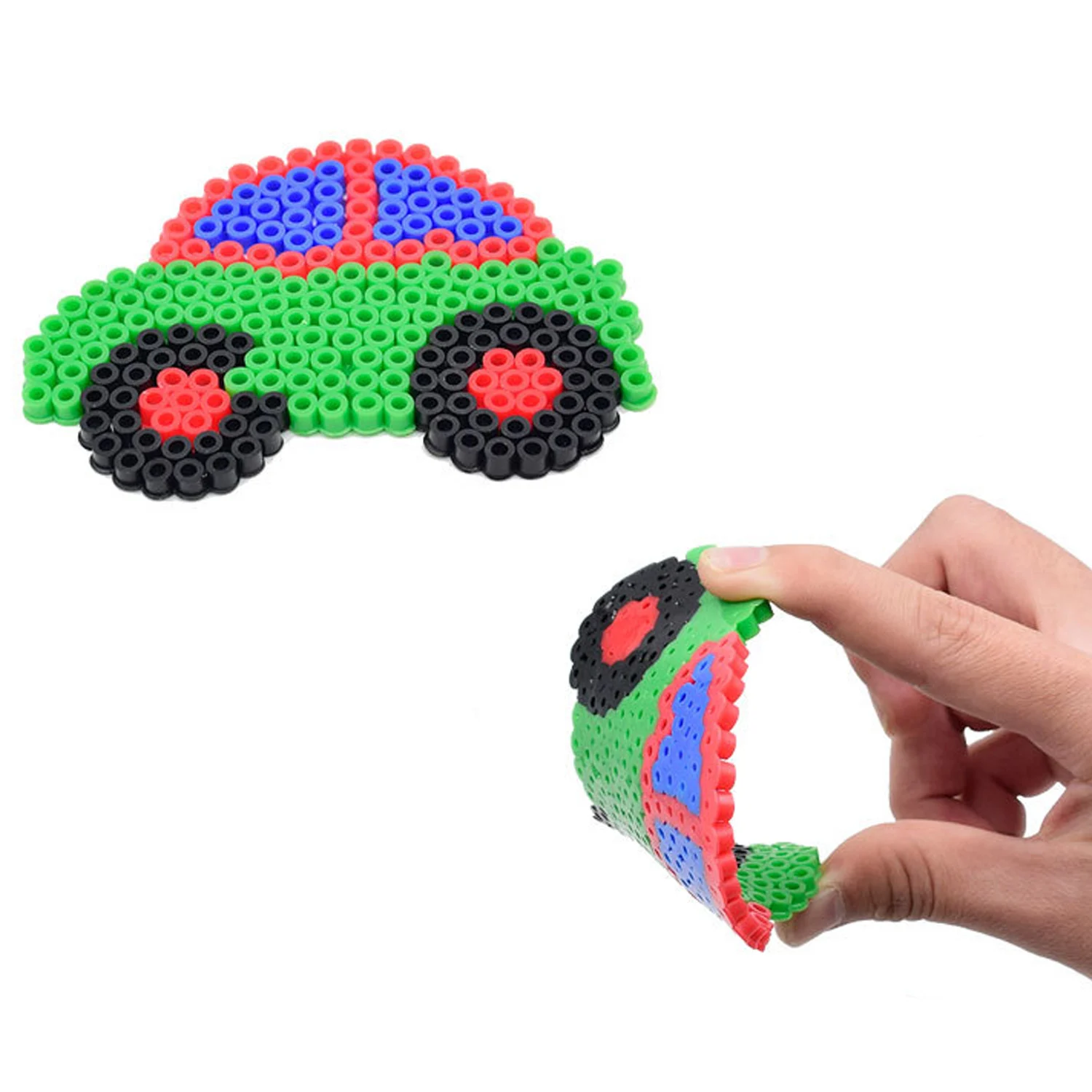 6500Pcs 12 Colors Craft Fuse Beads Kit 3Pcs Pegboards 2Pcs Ironing Paper 1Pcs Tweezer Kids Adults 2