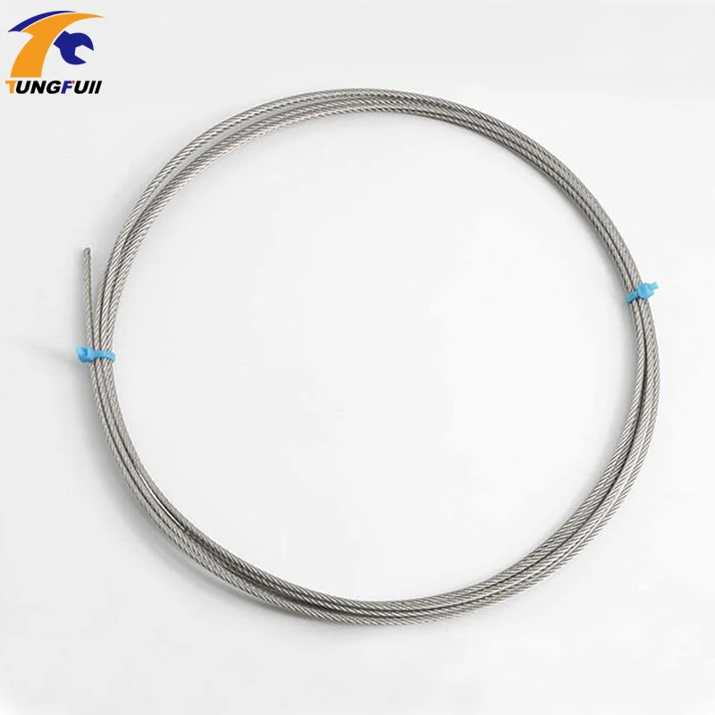 

304 Stainless Steel Wire Rope Alambre Softer Fishing Lifting Cable 7X7 Structure 10M 0.45mm-1.8mm Fast Shippping