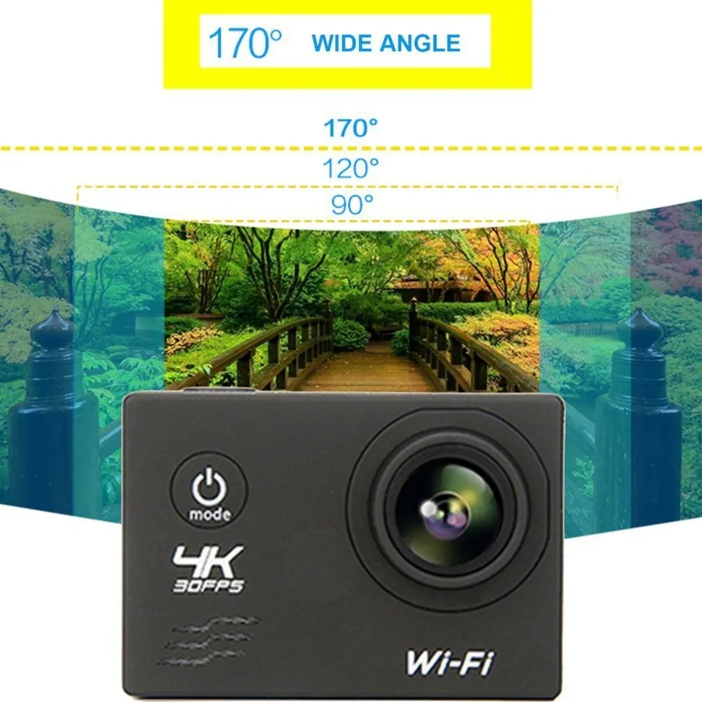 

Wifi Camera 16MP 170 Degree Wide Angel Sports DV Waterproof Outdoor Diving Riding Photo Shooting Video Recording