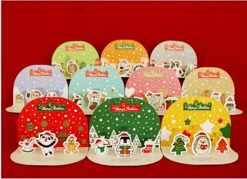 

10pcs 3D Pop Up Handmade Christmas Card Happy New Year Greeting Card C166