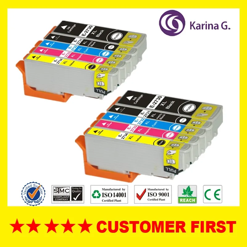 10x Generic Printer Ink For Epson Expression Premium Xp710 273xl For