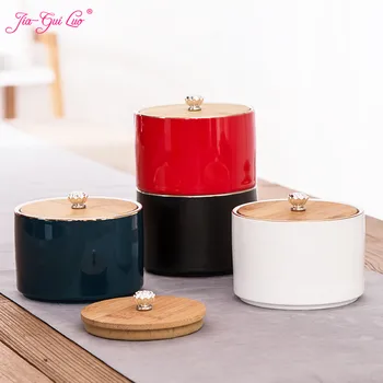 

JIA-GUI LUO Ceramic Tea Box Portable Travel Storage Box Dried Fruit Coffee Bean Storage Box Storage Tank tea storage box D107