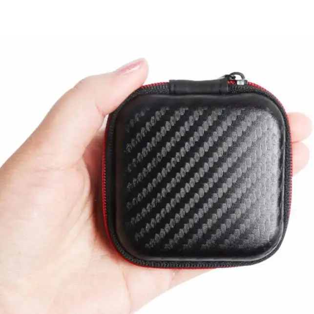 

Earphone Accessories Portable Mini Square Hard Storage Case Bag for Earphone Headphone SD TF Cards Dropshipping 2018