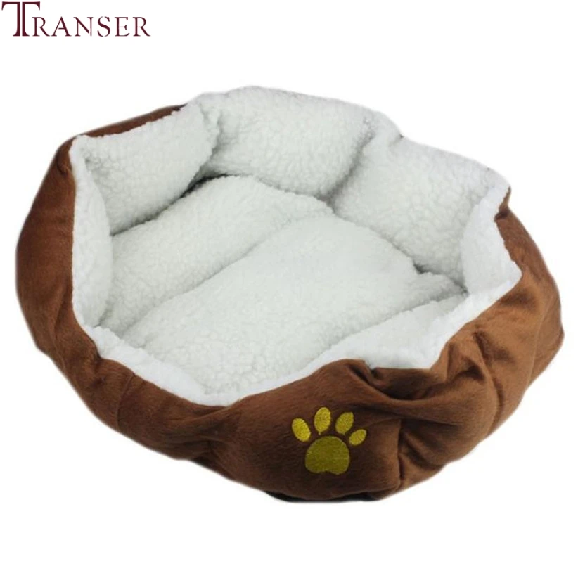 

Transer Dog Bed Brand New Warm Fleece Paw Print Pet Dog Cat Mat Small Dogs Sleeping Bed House Kennel camas para perro 71228