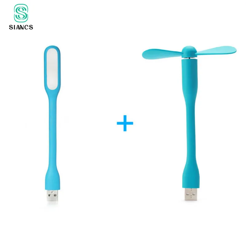 SIANCS Мини Гибкий USB вентилятор и светодиодный светильник лампа гаджеты ручной