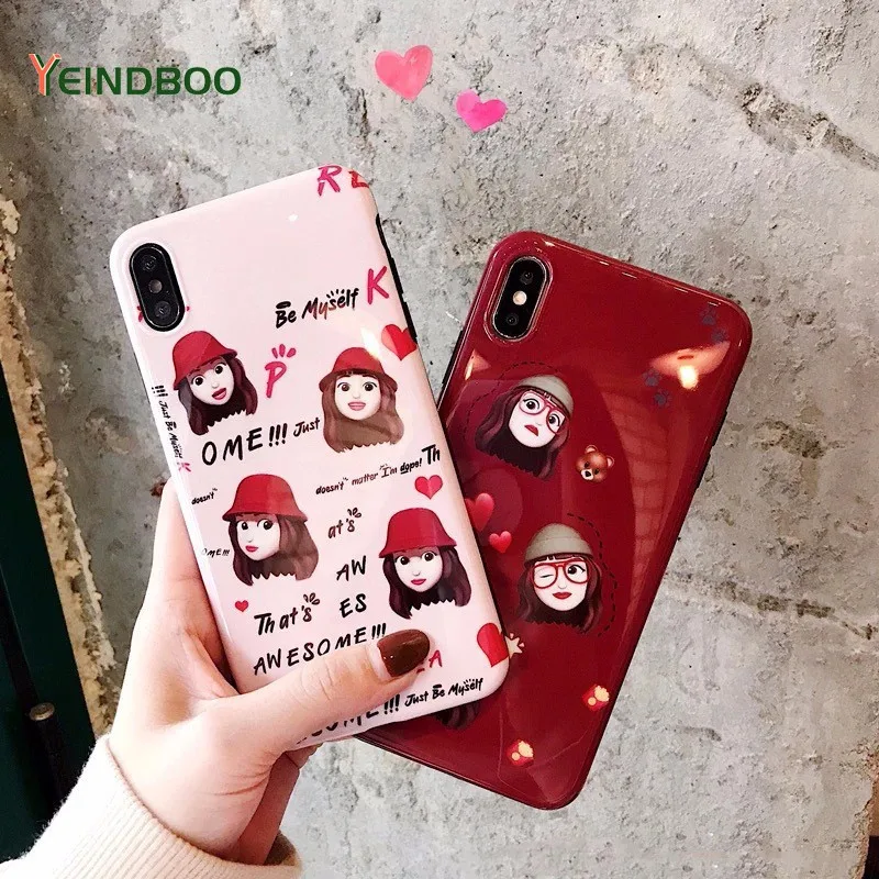 

Cartoon Character Mobile Shell For iPhone 7 Case Frosted IMD Soft Shell For iPhone 6 6s 7 8 Plus X XR XS MAX Case Mobile Shell
