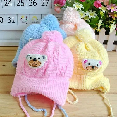 Cute Baby Soft Crochet Bear Hat
