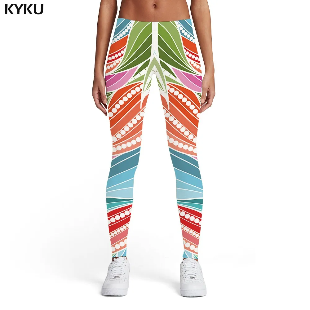 Elastic Psychedelic 3D Printed Leggings (Various Designs) - Queerks™