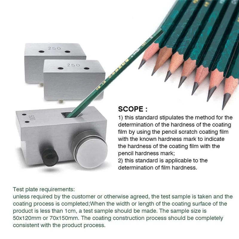 3 в 1 Potlood Hardheid тест er комплект краски пленки царапины твердость испытательная нагрузка 500/750/1000 г портативное покрытие Krassen Тест инструменты
