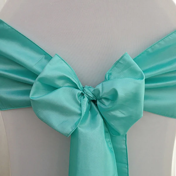 Aqua-Taffeta-Sash