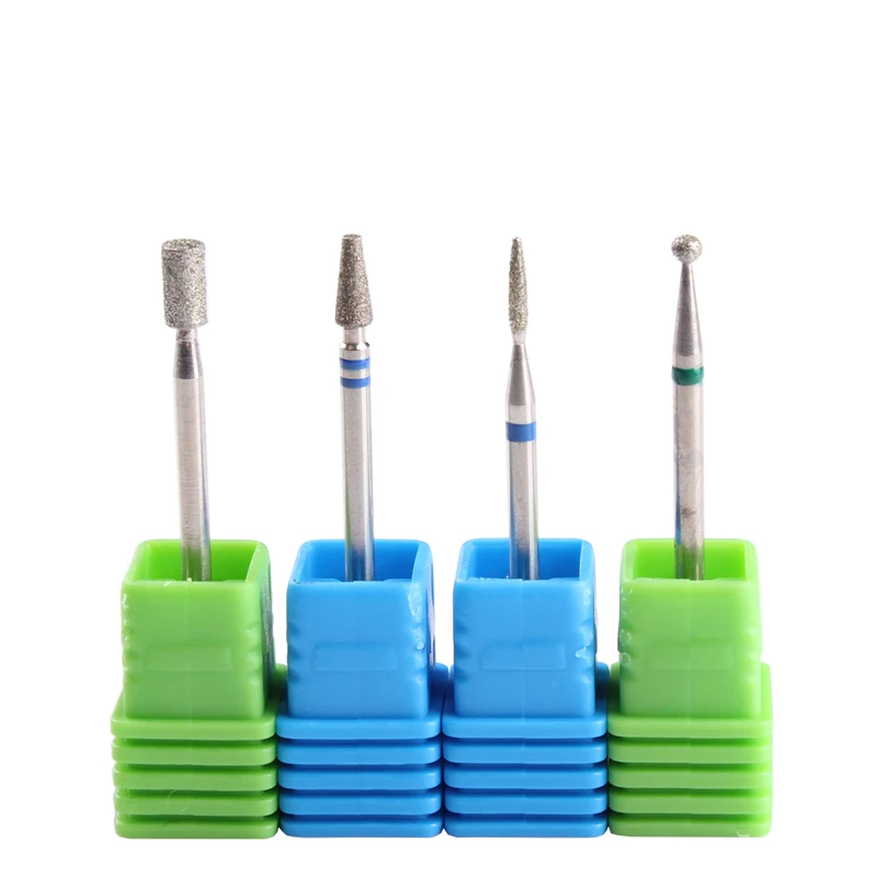 

TocassJo 4 pcs Diamond Nail Drill Bits Cuticle Clean Bits Electric Pedicure Tools For Nail Drill Machine Grinding Drill