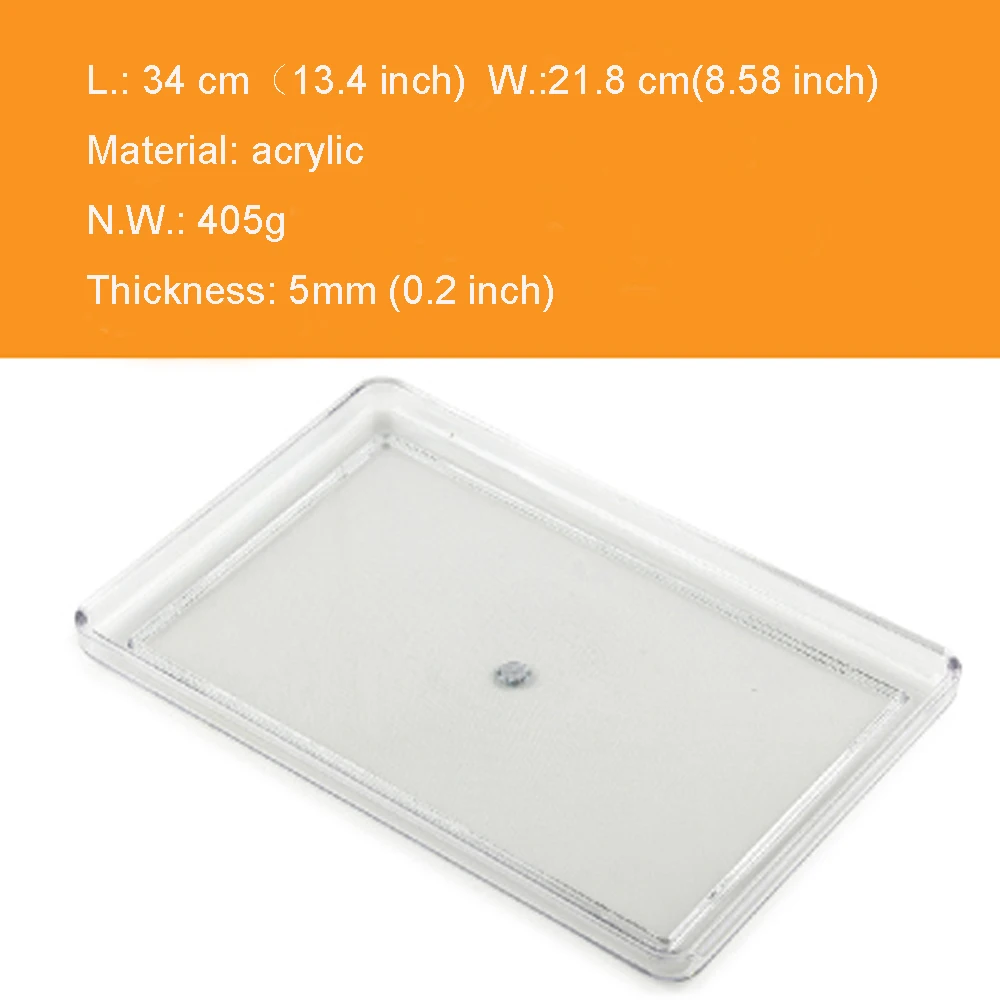 Recycled Acrylic Lucite Serving Trays, Large Size, Rectangle, Platter for Indoors and Outdoors Use, YAC006