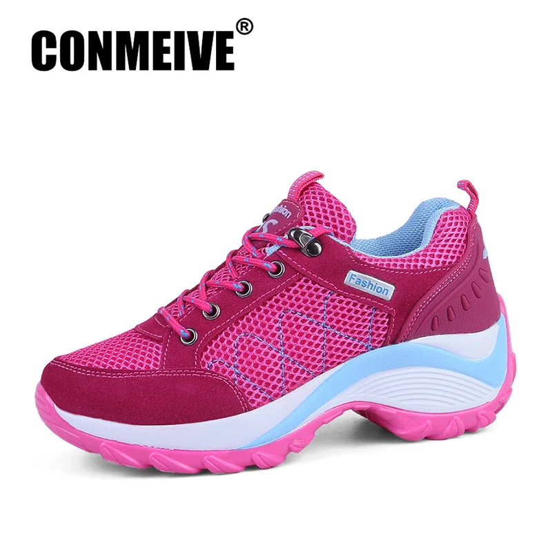 

Light Breathable Mesh Climbing Hiking Sneakers Fashion Cross Lace-up Woman Shoes Outdoor Non-slip Wear Resistant Casual Shoes