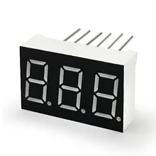MCIGICM 10 шт. 7 сегментный общий анод 3 Бит цифровой трубки 0,3" 0.36in. Красный светодиодный дисплей 7 сегментов светодиодный цифровой светильник