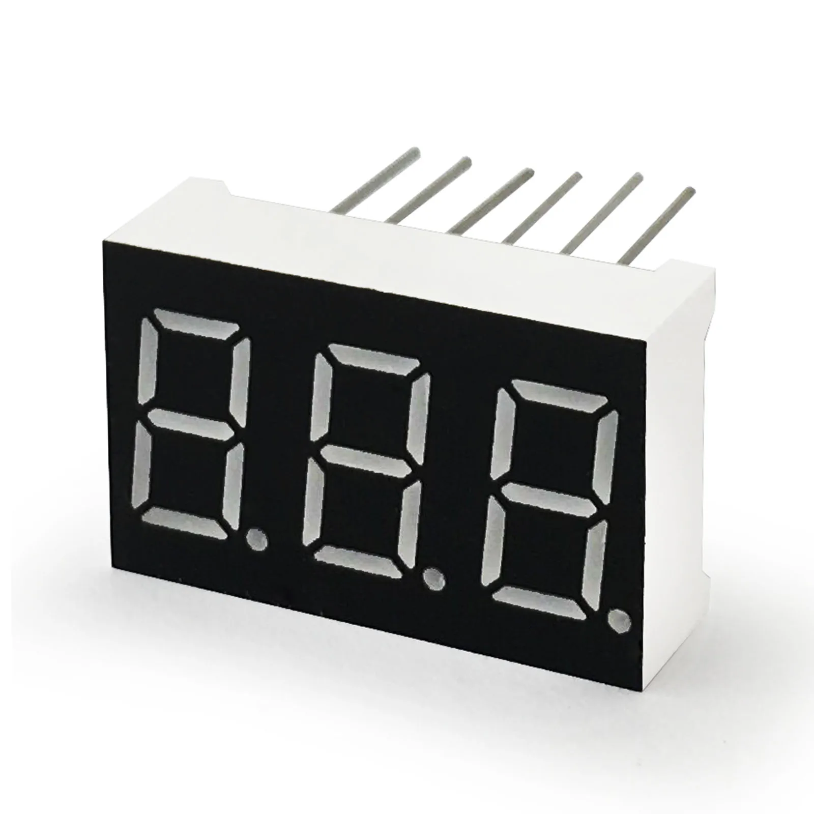 

MCIGICM 10pcs 7 segment Common Anode 3 Bit digital Tube 0.36" 0.36in. Red LED Display 7 segmentos LED Digital tube