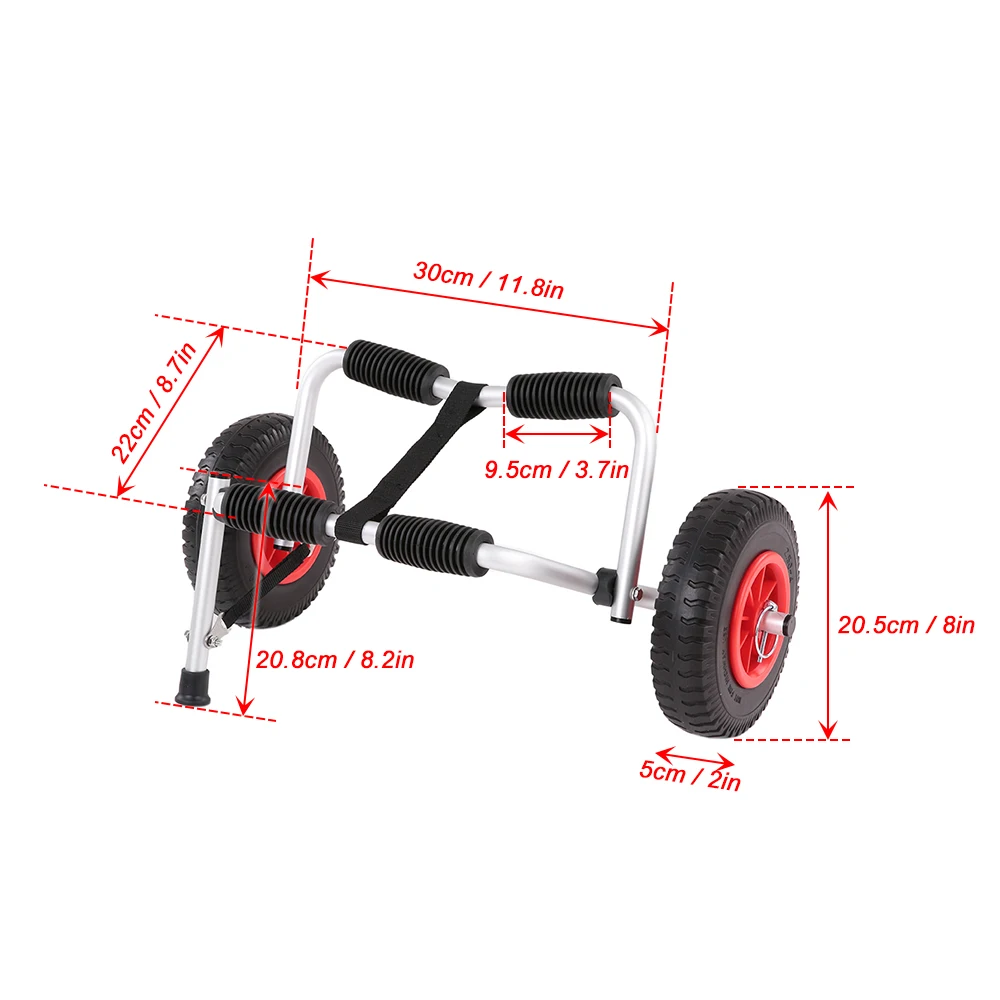 Тележка Легкая Складная лодка каяк Перевозчик каноэ тележка для сумки прицеп тележка съемные колеса алюминиевая Резина