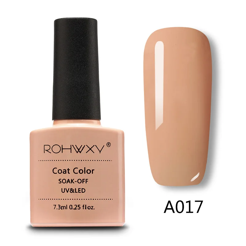 ROHWXY, 60 цветов, УФ-гель для ногтей, дизайн ногтей, Гель-лак, блестящий, отмачивается, лак для маникюра, лак для ногтей, Гель-лак - Цвет: A017