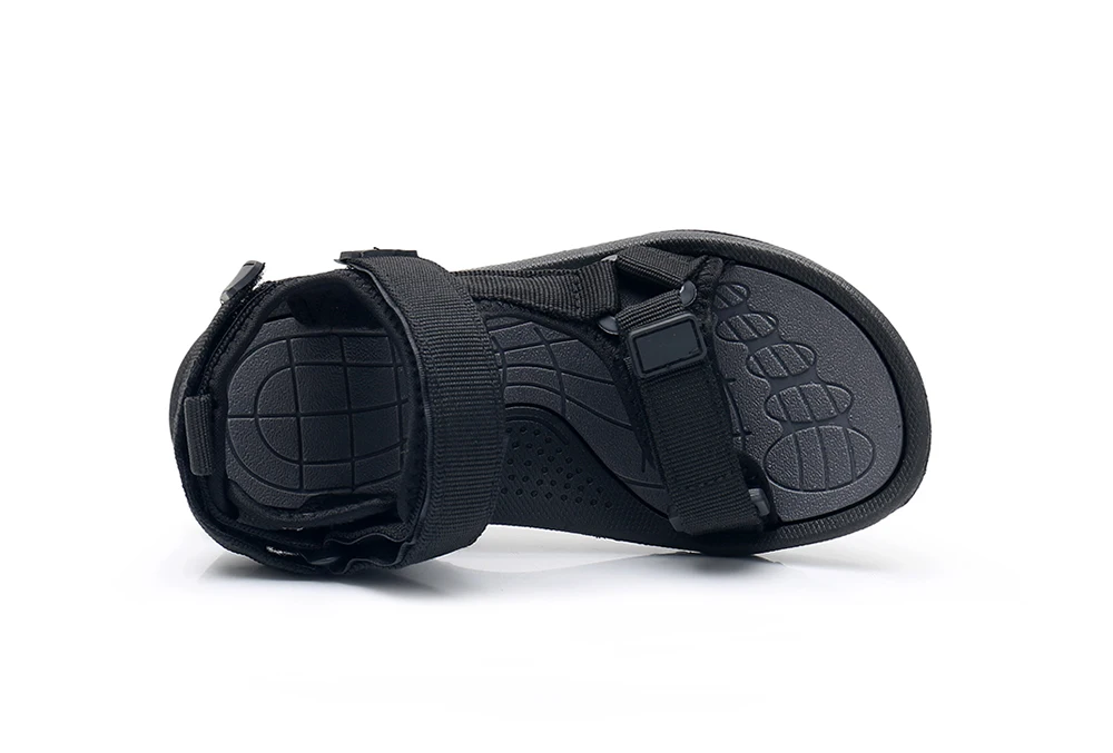Apakowa Unisex Little Kid Boys Girls Summer Peep-Toe Beach Walking 3 Strap Sport Sandals Child Washable Quick Drying Water Shoes