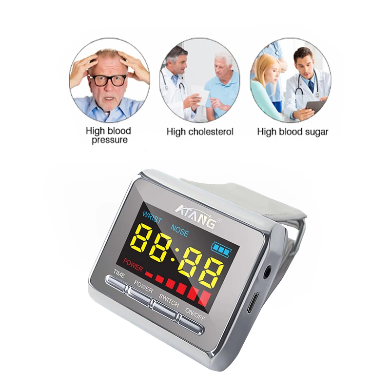 

Therapeutic Acupuncture Watch Laser Nose Probe Clean Blood Trash high blood fat Improved blood flow and microcirculation