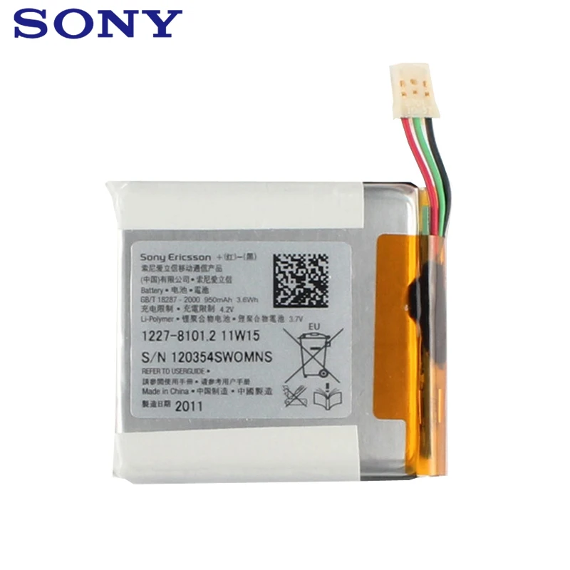 Оригинальная сменная батарея для телефона sony X10 mini для sony E10i X10 mini X10MINI, Подлинная аккумуляторная батарея 950 мАч
