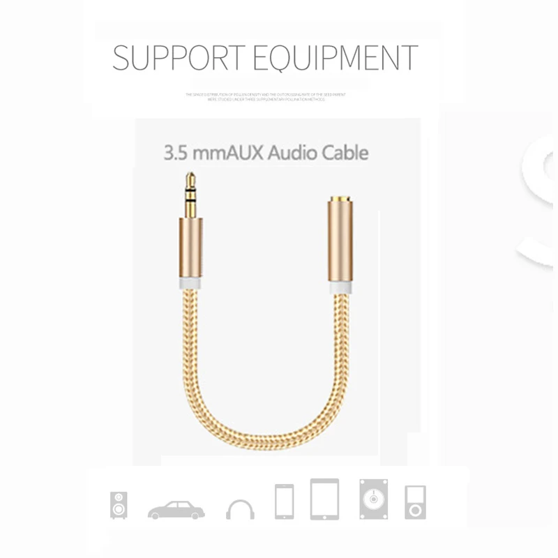 

Jack 3.5 mm Audio Extension Cable for Huawei P20 lite Stereo 3.5mm Jack Aux Cable for Headphones Xiaomi Redmi 5 plus PC