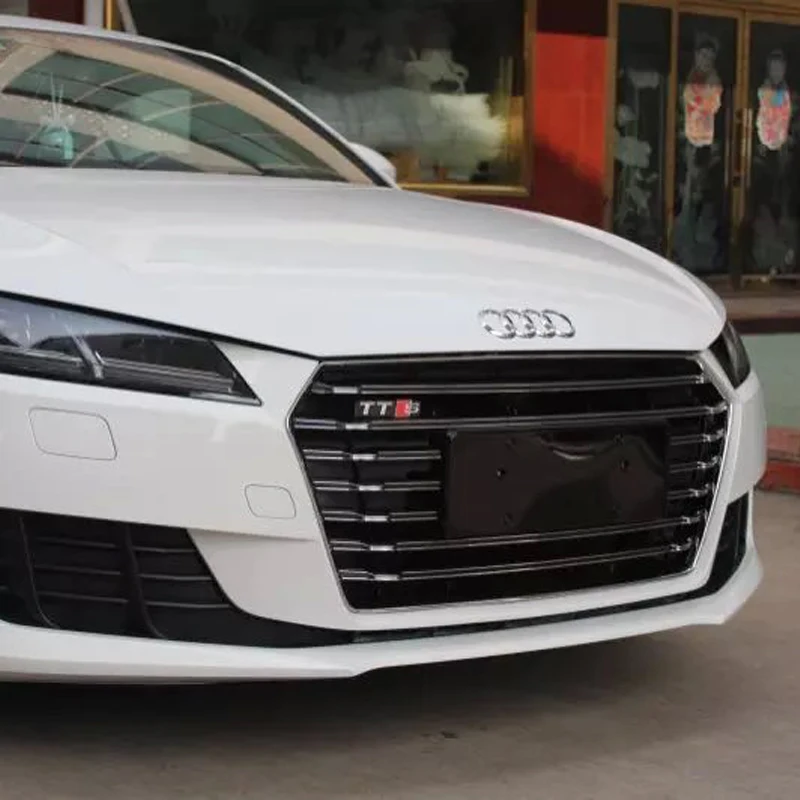 Tts Style Chrome Frame Black Front Bumper Grill Grille For Audi Tt