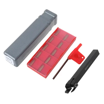 

1Set Metal External Grooving Tool Holder with Carbide Inserts for Lathe Cutter Plate Lathe Turning Parting Tool Accessories