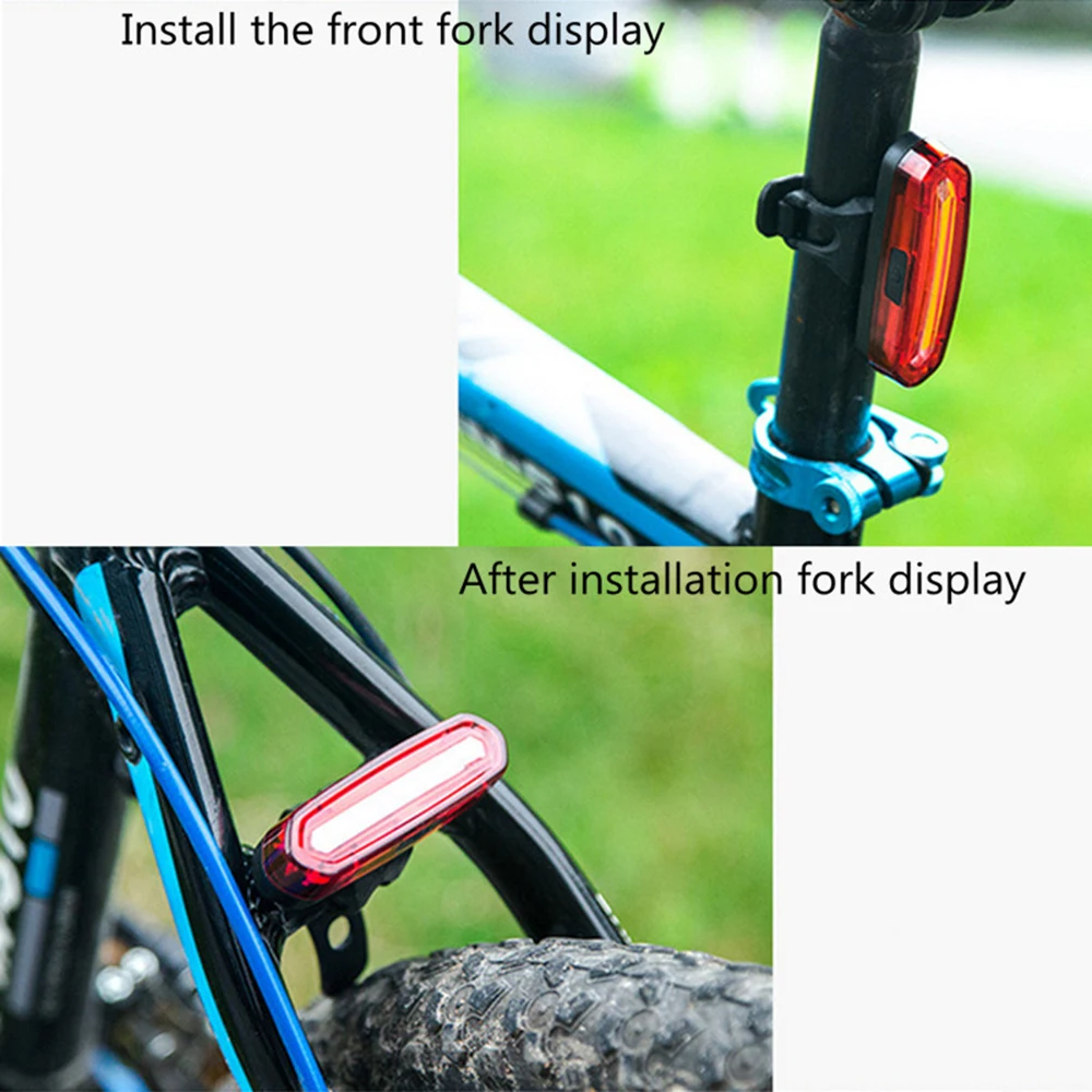 Sale 120 Lumens USB Rechargeable Bike Rear Light Cycling Tail Light Waterproof MTB Bicycle Road Bike Night Light Cycling Safety Tools 3