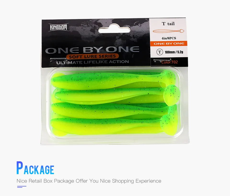 Kingdom New Vivid Worm Fishing Soft Lures 72mm 100mm Artificial Fishing Baits Jig Swim T-tail Fish Fishing Tackle Fishing Lures Peche (8)
