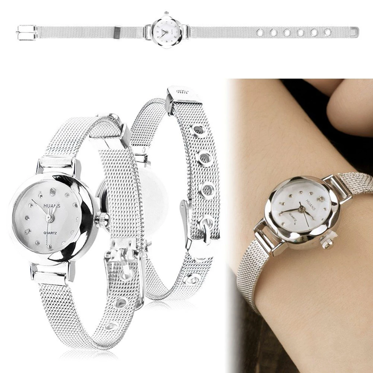 Buy Luxury Women Ladies Crystal Stainless Steel