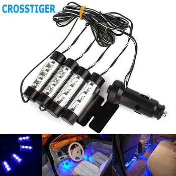 

4Pcs Interior Foot Lights Soles Ambient Light Car Interior Decorative Lights LED Mood Light Car Styling Car Light Accessories
