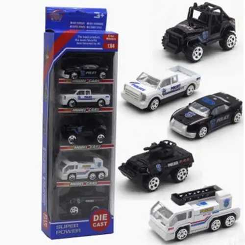 5PCS Non Remote Control Car Alloy Car Model Engineering Vehicle