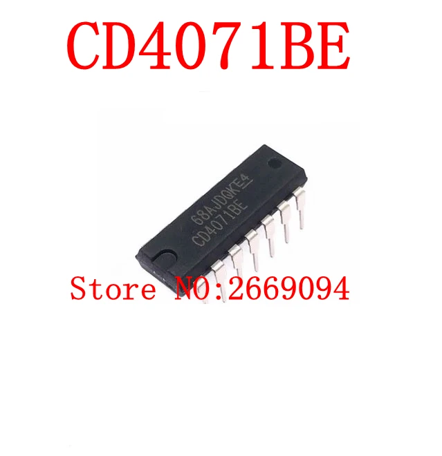 100 un CD4071BE HEF4071BP DIP-14 Dip
