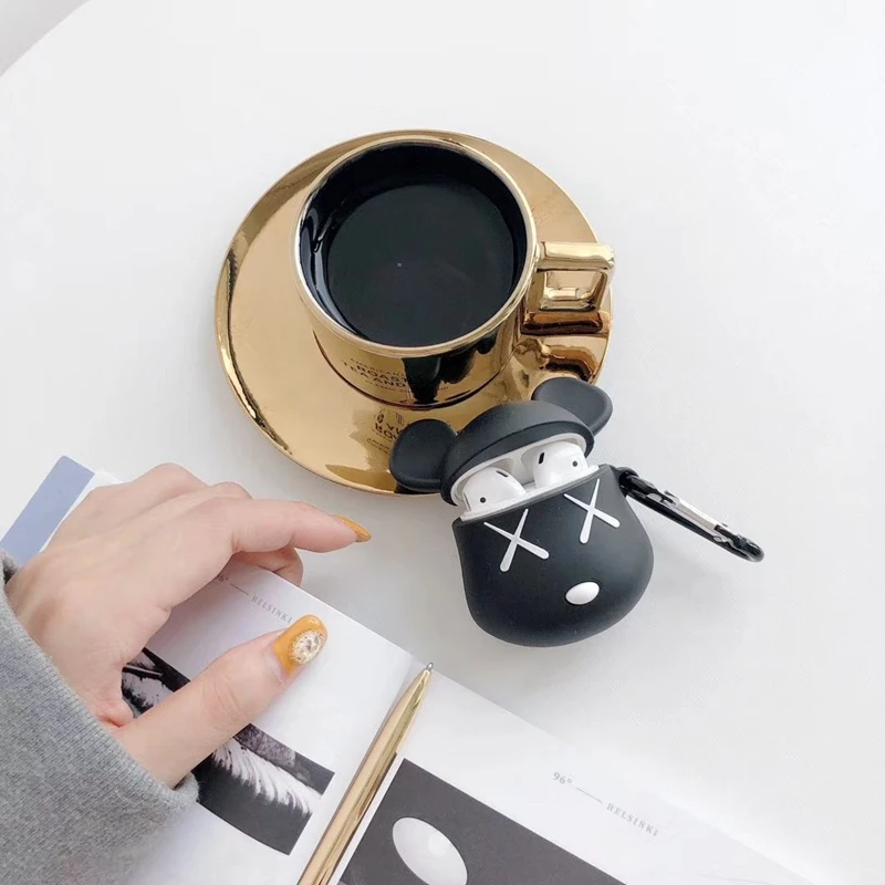 Cartoon Bear Earphone Case for Airpods 1 Cover Protective Earbuds Skin for Airpods 2 Cases Cute Pattern Carrying Bag for Airpods