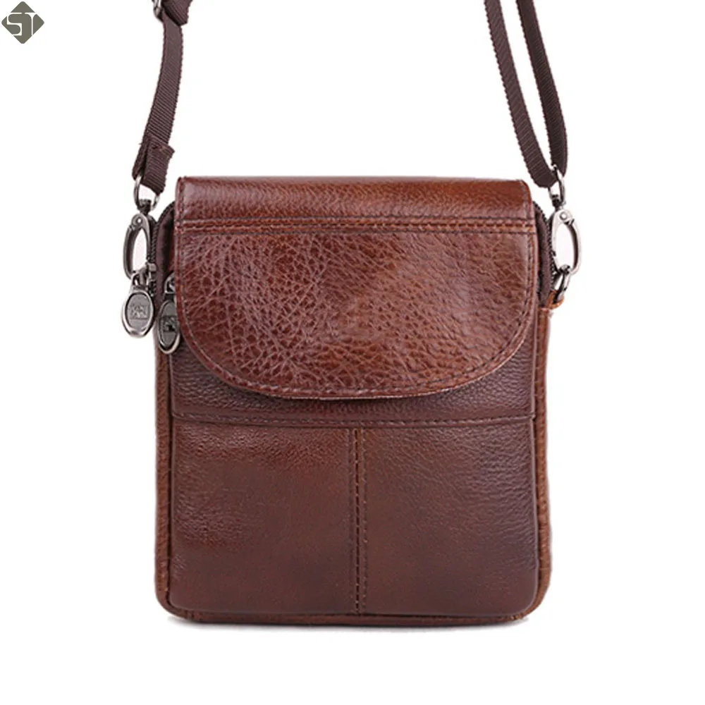 

Fashion Brand mini portable Genuine leather Men bags High Quality Natural Cowskin casual Men messenger bags shoulder Satchel