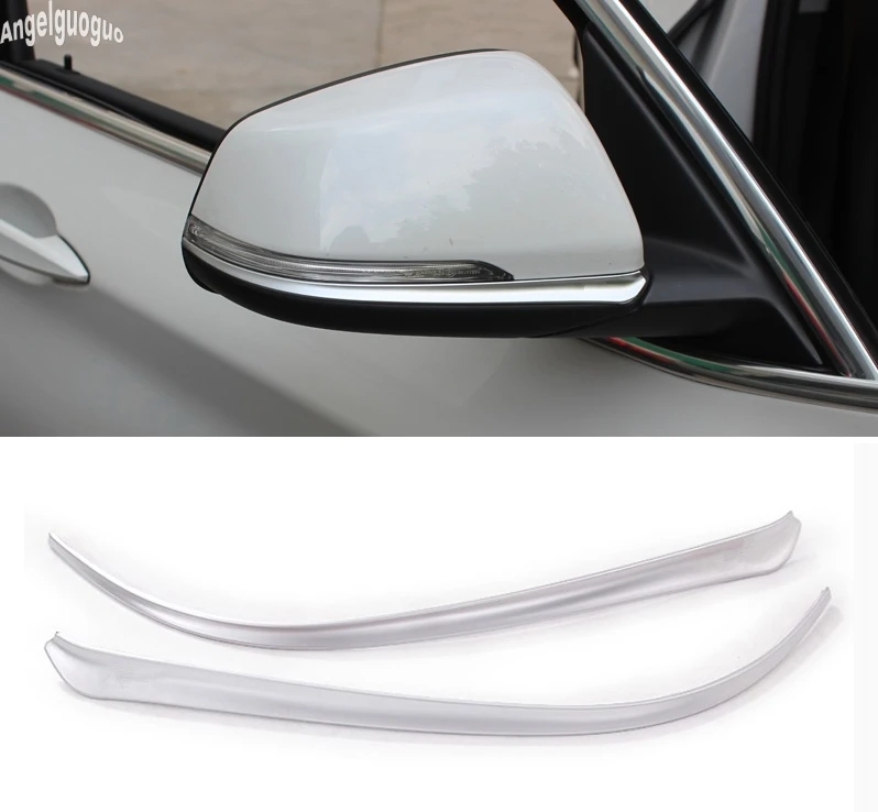 ABS Chrome For BMW X1 F48 /2017 18 1 series / 2 Series Tourer F45 F46 Car Rearview Mirror Strips Trim Cover sticker Car styling