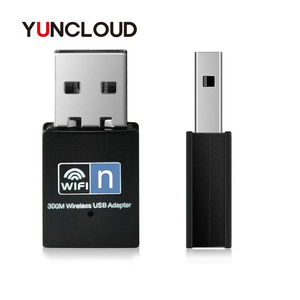 

YUNCLOUD Mini USB wireless wifi adapter 300mbps WIFI Receiver 802.11n USB Ethernet adapter network card for Windows Mac PC VISTA