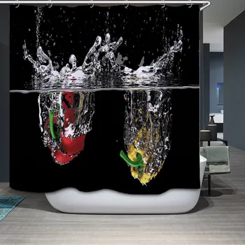 

New Arrival Chinese style Creative Simple modern theme pattern 0256 Shower Curtain Home Decorative Waterproof Bathroom Fabric
