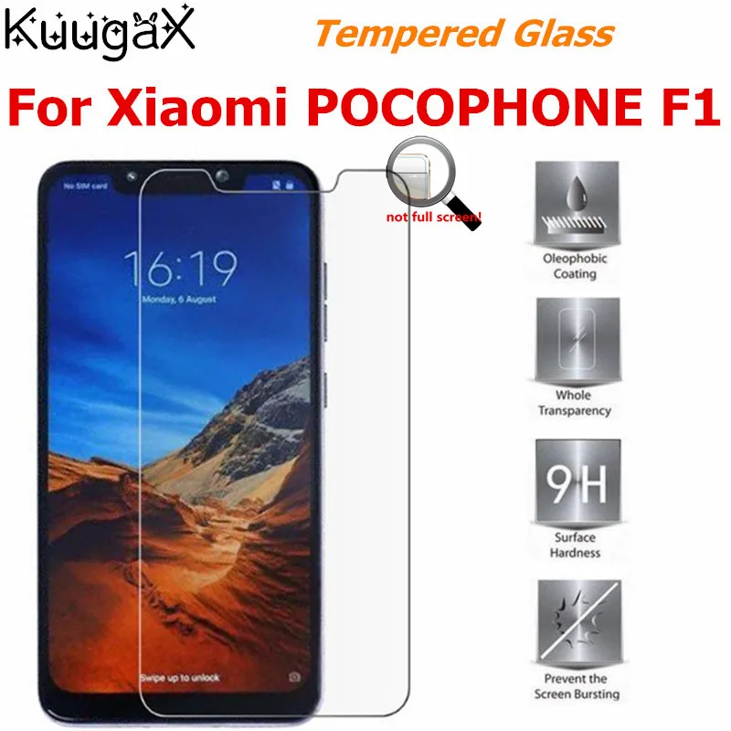 Закаленное стекло для Xiaomi POCOPHONE F1 глобальная версия Snapdragon 845 6 18 &quot9 H защитная