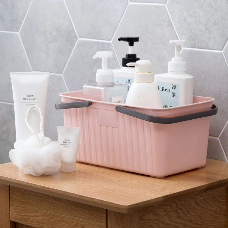 Japanese handheld bath basket bathroom plastic bath small basket-in ...