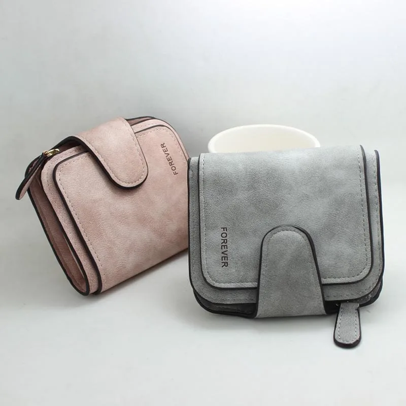 

Women Lady Girl Short Wallet Purse PU Buckle Vintage Durable For Money Card Coin PO66