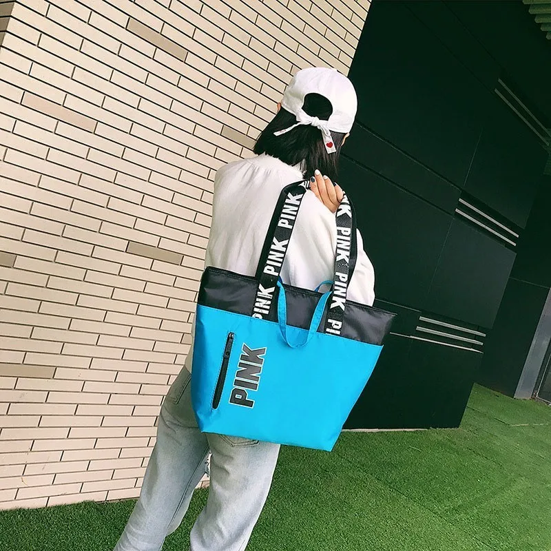 SNUGUG Outdoor Women's Sport Bag Nylon Ladies Handbags Travel Portable Pink Gym Bags Women Waterpro - 33022690746