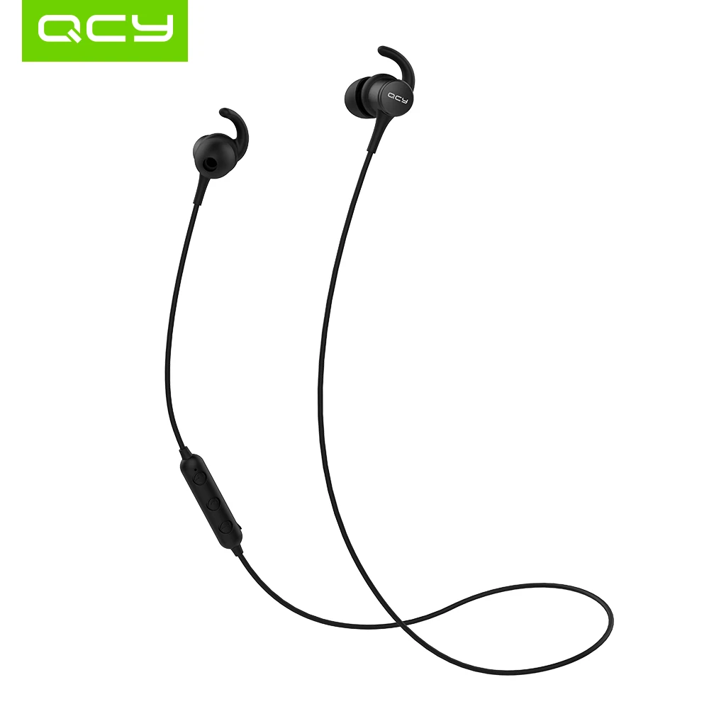 QCY M1s IPX5-Rated наушники с защитой от пота, Bluetooth 4,2, Беспроводные спортивные наушники для бега, умные магнитные наушники с микрофоном - Цвет: Black