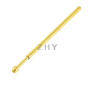 

100 Pcs 0.8mm Dia Spherical Tip Spring Loaded Test Probe Pin