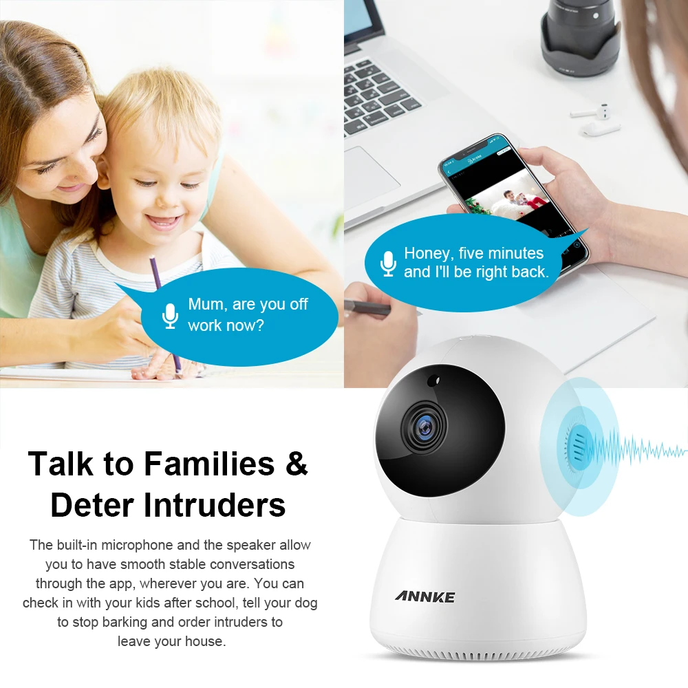ANNKE 2 шт 1080 P HD Wifi беспроводная домашняя ip камера безопасности сеть CCTV наблюдения